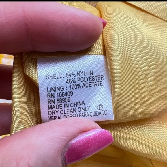 Antonio melani lemon yellow rose print dress. size 8 - Picture 9 of 10